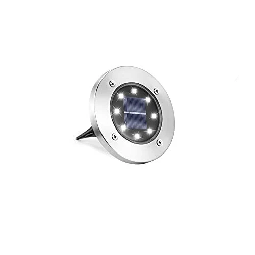 Qedertek 1 Pièces 8 LED Lumière Solaire Extérieur Lampe Solaires Jardin Au So...