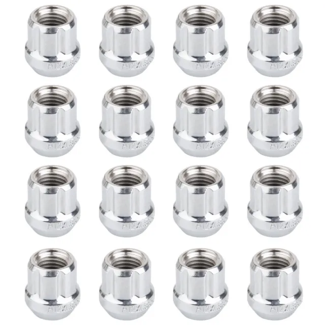 Set Motosport Alloys Spline Drive Open End Tapered Lug Nut 12mmx1.50mm Chr 16