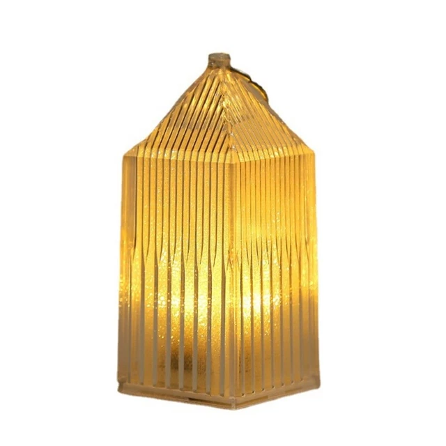 Lámpara de vela decorativa LED parpadeante vela sin llama luz cristal antiguo