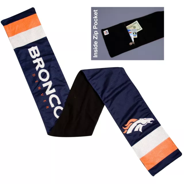 Denver Broncos Jersey Matière Cou Écharpe Neuf - Doublé Avec Polaire