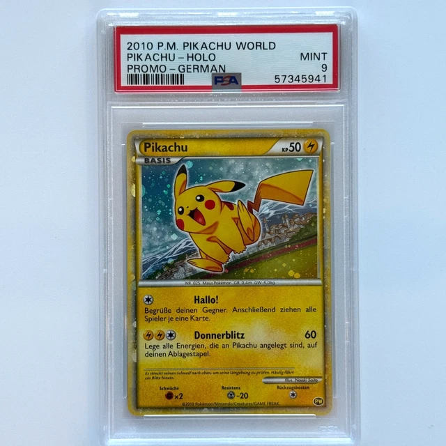 POKEMON PIKACHU 2010 World Collection Italian Promo PSA 10 Holo