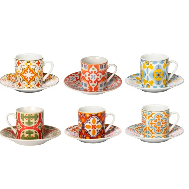 THUN - Set 6 Tazzine Caffè - Linea Elegance - Porcellana - 110 Ml - 4