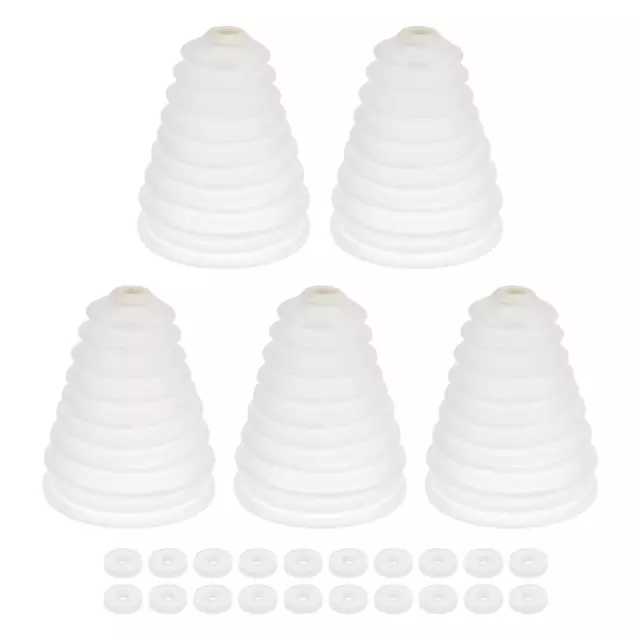 5Pcs 130mm Rubber Drill Dust Cover Collector for Hammer Impact Drill Bowl White