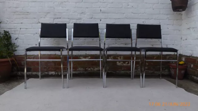vintage chrome dining chairs 4 mid century Italian style chrome chairs retro 60s