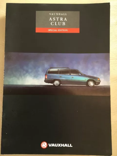 Vauxhall Astra Club Special Edition Brochure - March 1993