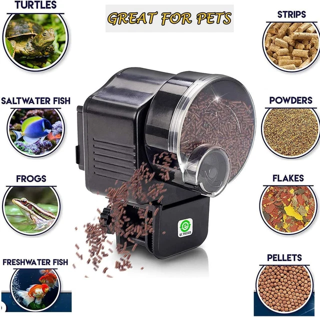 Distributeur Automatique Nourriture Poisson 500 Ml - Écran LCD Programmable - Pour Aquarium, Vacances, Week-end