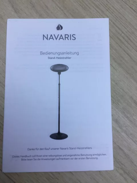 Navaris 45273.01 Heizstrahler, Wärmelampe mit Standfuß, 3 Stufen, I19183