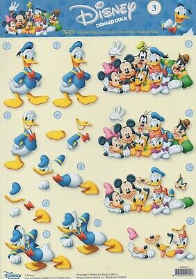 Disney Mickey & Friends 3D Decoupage Sheet Card Making STAPDIS22 