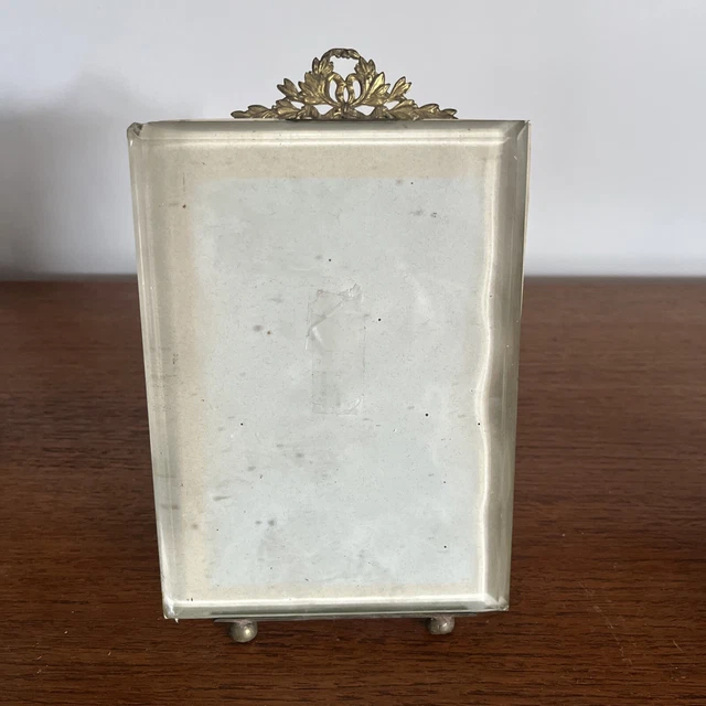 ANCIEN CADRE PORTE photo ART DÉCO bois sculpté biseauté EUR 55,00