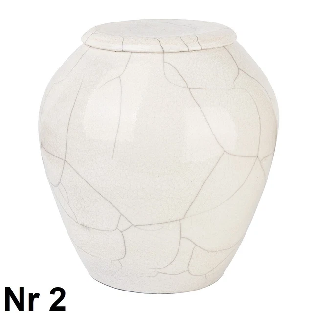Einzigartige Crackle Raku Einäscherung Urne Handgemacht Denkmal Asche für Adult
