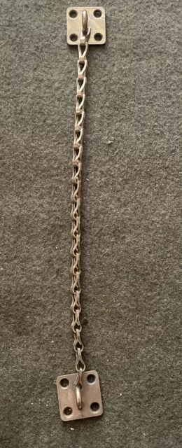 Vintage Metal Brass Transom Window Chain Elgin Sears USA No Screws