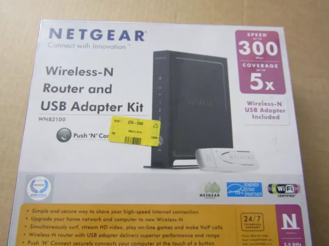 Netgear WNB2100 Wireless N Router and USB Adapter Kit - shelf 6741640