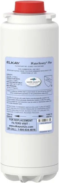 Elkay WaterSentry Plus Filter Cartridge Replacement 51300C For EWF3000