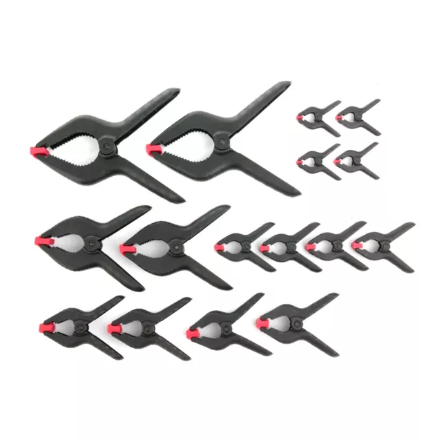 Hyper Tough 16Pc Heavy Duty Multi Uses Assorted Sizes Hand Spring Clamp Set