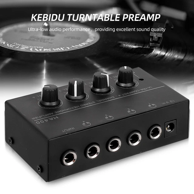 4 Channel Stereo Audio Amp Audio Amplifier Headphone Splitter With 4 3 Headphone Output And 35mm Audio Input I134601302 - View #2