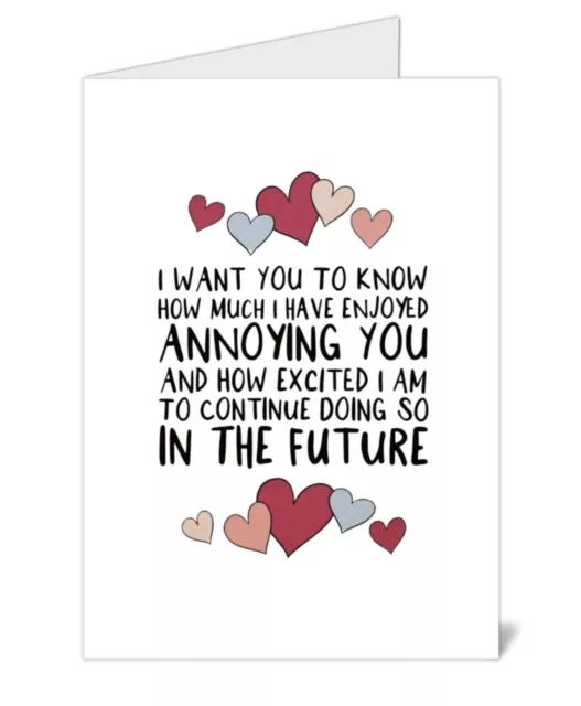 FUNNY Valentine's Day Card, Anniversary Card, Wife Husband  Birthday Card CUTE❤️