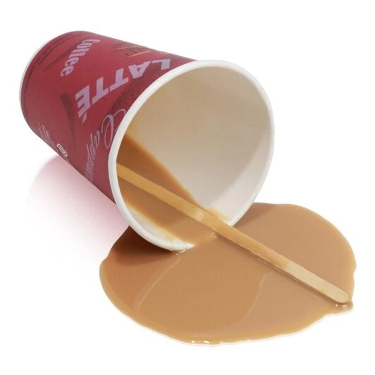 Display Faux Food Prop Spilled Coffee To Go New