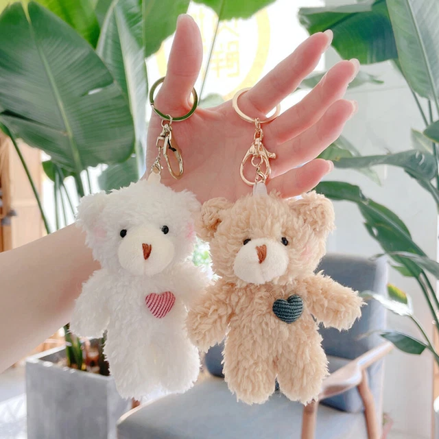 VALICLUD Peluche Renard Porte-Clés en Métal Poilu Animal Porte-Clés Pendentif Charmes pour Sac à