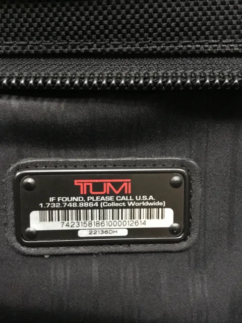 Tumi Garment Bag Carry On Black Ballistic Nylon Bi-Fold
