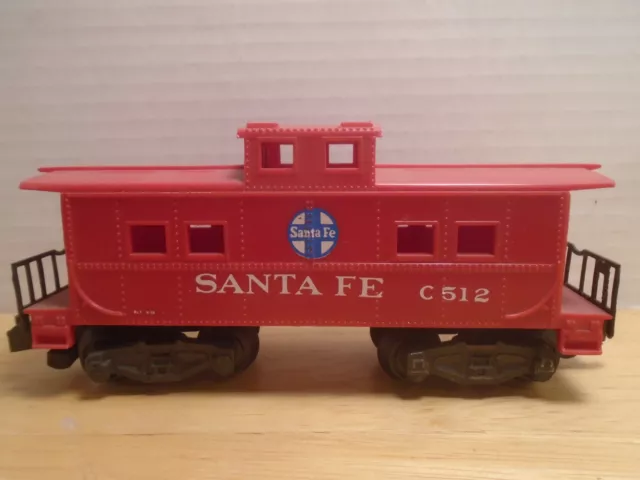 American Flyer S Scale Custom Santa Fe C 512 Red Caboose With Knuckle Couplers