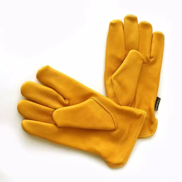 Premium Grade Deerskin Full Grain Unlined Leather Gloves Soft Buckskin Gloves
