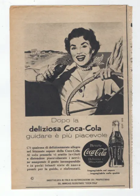 Vecchia locandina pubblicitaria della COCA COLA - 1956