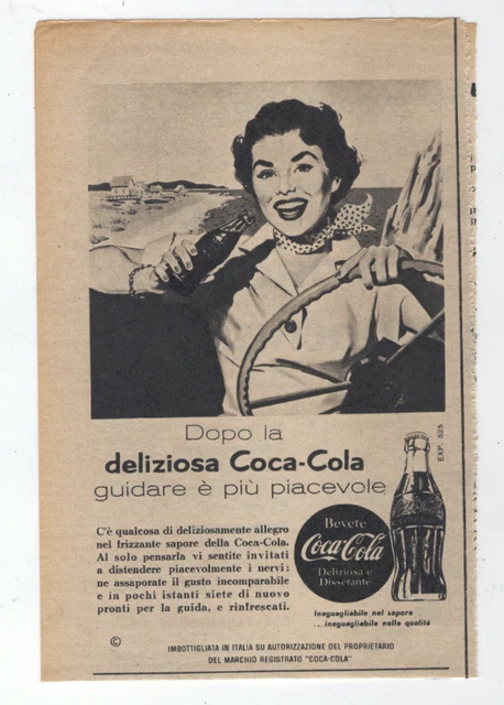 Vecchia locandina pubblicitaria della COCA COLA - 1956 Vecchia locandina pubblicitaria della COCA COLA - 1956