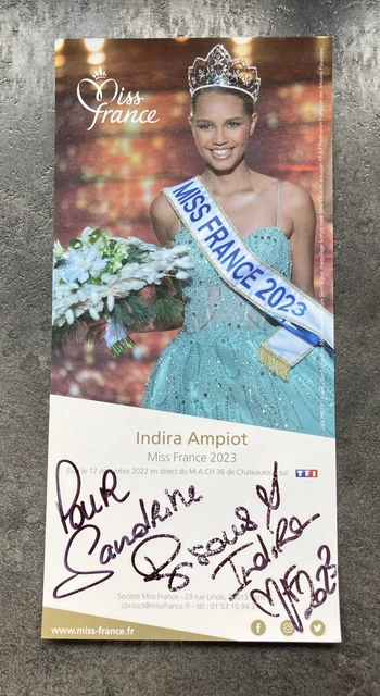 AUTOGRAPHE D INDURA Ampiot Miss France 2023 EUR 27,99 - FR