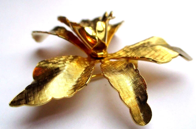 Broche bijou couronne de fleurs vertes
