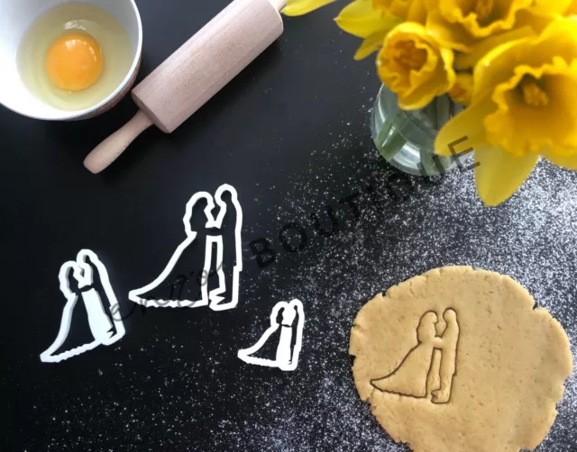 Wedding Couple Cookie Cutter | Fondant Cake Decorating | UK Seller