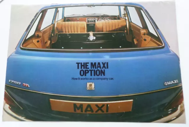 Austin Maxi Company Car UK Sales Brochure  1976 Rare Collectable Ideal Gift