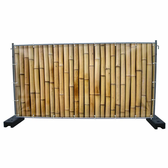 340 x 173 cm | Bambus Bauzaunbanner, Garten, Sichtschutz (1617)