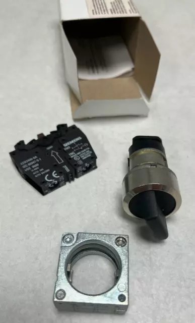 3SB36012PA11 - Siemens, Selector Switch, 2 Pos., 1NO,1NC (3SB3601-2PA11)