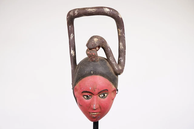 Vibrant Tiv Festival Mask 16.75" - Nigeria - African Art