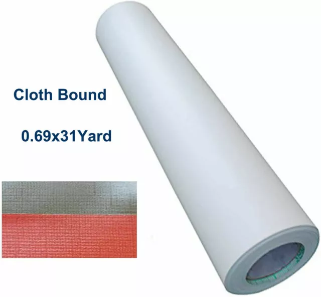 3Mil Cloth Bound Cold Laminating Film Adhesive Laminating Roll Film 0.69x31Yard