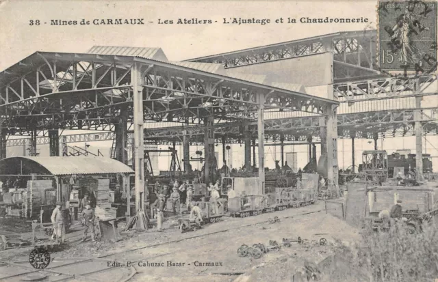 Cpa 81 Mines De Carmaux Les Ateliers L'ajustage Et La Chaudronnerie