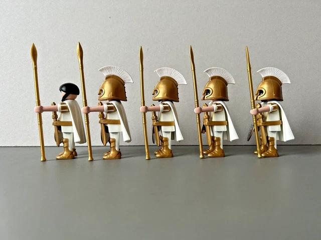 5 X GRIECHE (Grec) Guerrier Elite Playmobil Pour Sparta Romain Grecs Ares Bronze EUR 61,08 - FR