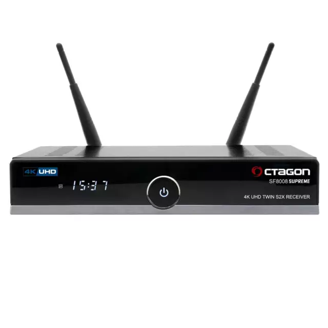 Octagon SF8008 Supreme Twin 4K UHD E2 Ricevitore satellitare E2 Linux 2x DVB-S2X PVR 2