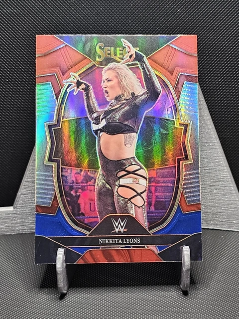 2023 Panini Select WWE Concourse Red & Blue Silver Nikkita Lyons #75 (1)