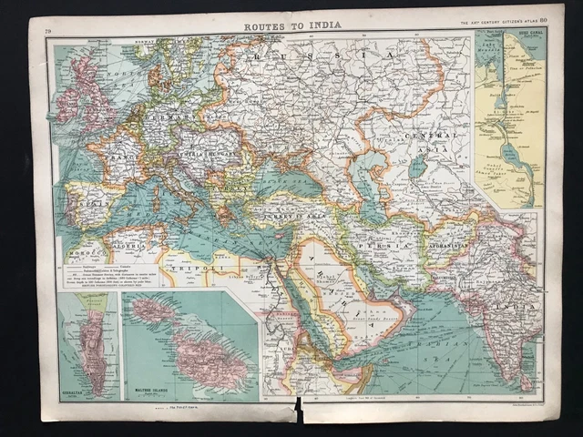 1900s Map ANTIQUE 1900S MAP Collection India Ceylon Orographic East India £25.00 ...