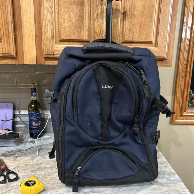 LL Bean Rolling Wheel  Duffel Travel Zip Luggage Bag Suit Carry Case  23 In