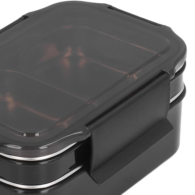 (le Noir) 02 015 Boîte à Lunch En Acier Inoxydable Boîte à Bento Sûre