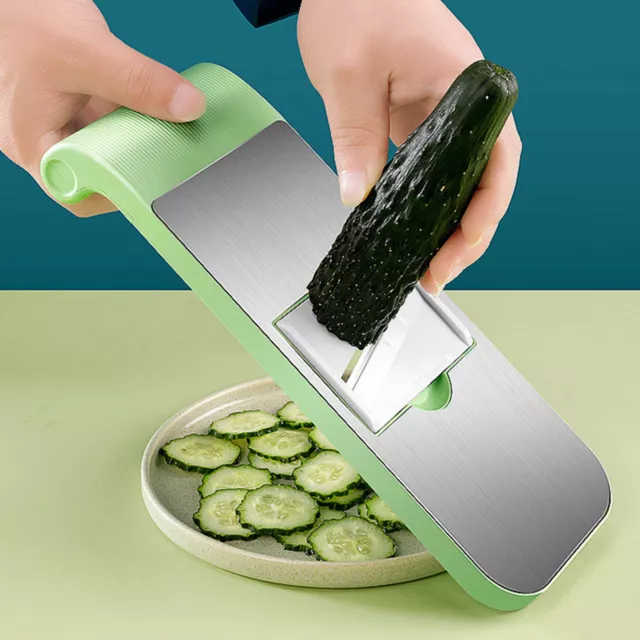 Vegetable Cutter with Container Stainless Steel Slicer Multi-purpose 5-in-1