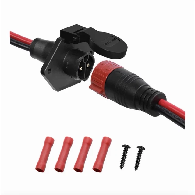 Plug New Set TROLLING MOTOR PLUG Receptacle Set Male/Female Watertight Quick Connect ...