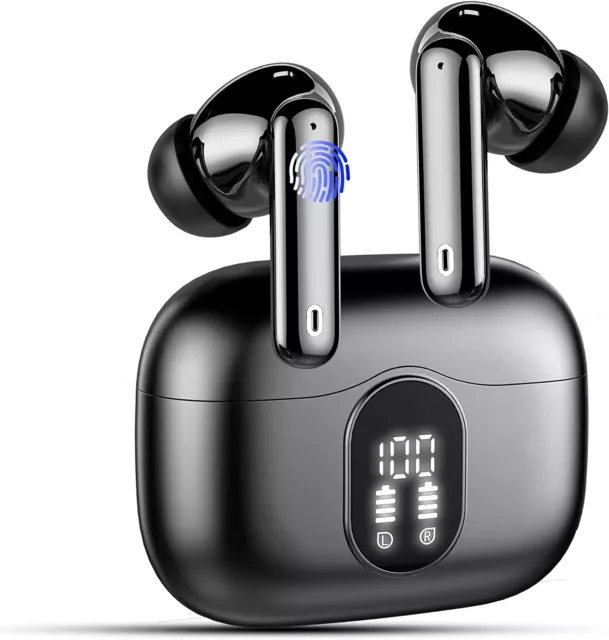 Cuffie Bluetooth 5.3, Auricolari Bluetooth con 4 Mic HiFi Cuffie Wireless In Ear