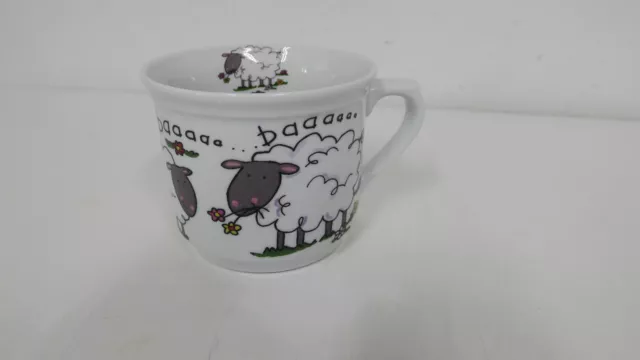 große Kaffeetasse Tasse  Henkelbecher - Schafe - Hösch Porzellan - Design