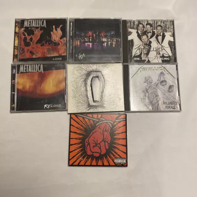 Lot Of 7 METALLICA CD's - S & M, Load, Justice, ReLoad,  - METAL (†)