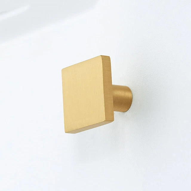 1PC Square 30mm Brass Cabinet Knobs Drawer Cupboard Door Handle Pulls Hardware