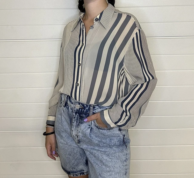Camicia Alba Fornari vintage righe Tg.46 (M) - Made in Italy