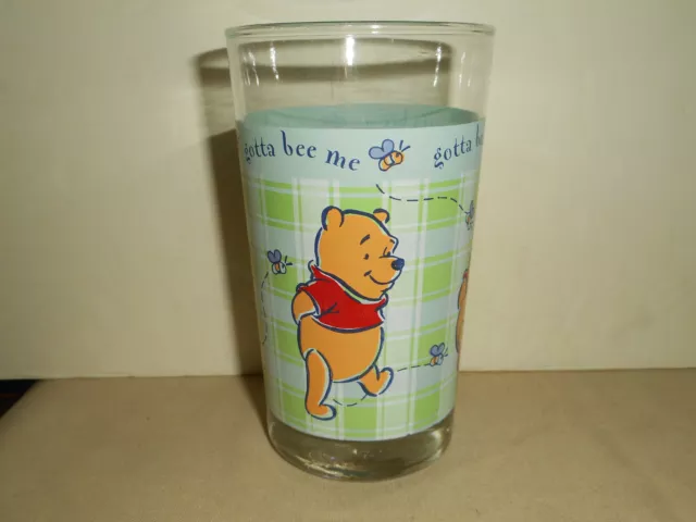 Anchor Hocking DISNEY Winnie The Pooh JUICE GLASS "Gotta Bee Me" 8 oz. 1970's